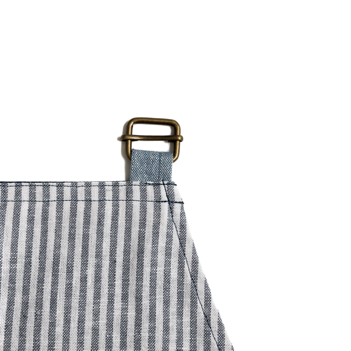 Kids Apron for Cooking & Baking, Blue Striped Toddler Apron with Pocket, Montessori Kitchen Gift for Boys & Girls.